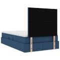 vidaXL LED úložná posteľ s matracom Modrá 120 x 200 cm Látka
