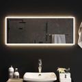 vidaXL Zrkadlo do kúpeľne s LED Priehľadná 100 x 40 cm tvrdené sklo