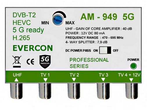 Anténny zosilňovač EVERCON AM-949 5G