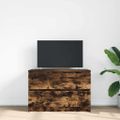 vidaXL TV skrinka dymový dub 80x35x54 cm spracované drevo