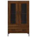 vidaXL Vysoká skrinka hnedá dub 69,5x31x115 cm kompozitné drevo