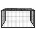 vidaXL Ohrádka pre psov 4 panely čierna 100x50 cm práškovaná oceľ