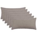 vidaXL Poťah na podložku 6 pcs HEERLEN Svetlosivá 40 x 80 cm Bouclé