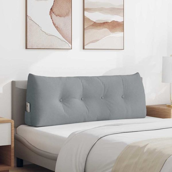 vidaXL Poduška na chrbát Svetlosivá 120 x 24 x 50 cm látka