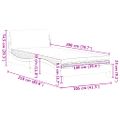 vidaXL Posteľ s matracom Dover tmavosivý 100x200 cm zamat