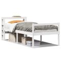 vidaXL Posteľný rám pre seniorov čelo biely 75x190 cm borovicový masív