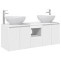vidaXL Set kabinetov do kúpeľne 3 ks Biela 49,5 x 44,5 x 65 cm