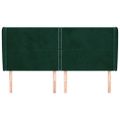 vidaXL Čelo postele so záhybmi tmavozelený 203x23x118/128 cm zamat