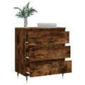 vidaXL Komoda dymový dub 60x35x70 cm spracované drevo