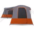 vidaXL Stan pre 16 osôb so strechou Šedá a oranžová 680 x 510 x 210 cm