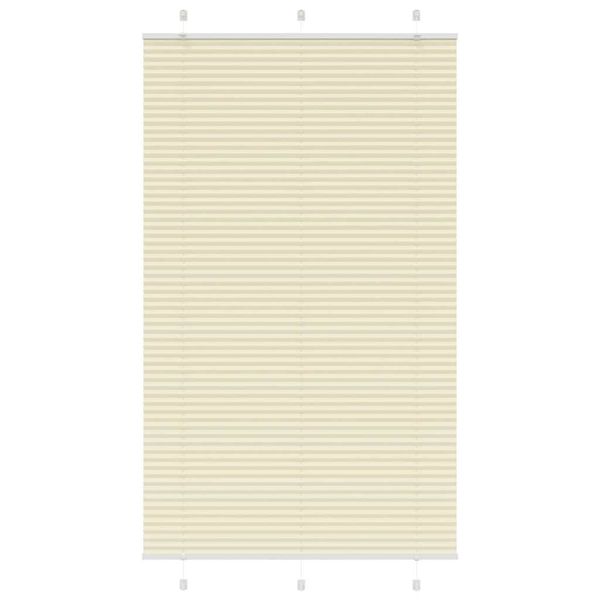 vidaXL Skladaná roleta krémová 110x200 cm, šírka látky 109,4 cm, polyester