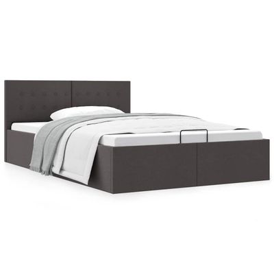 vidaXL Hydraulický posteľný rám+úložný priestor, látka 140x200 cm