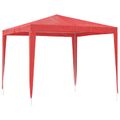 vidaXL Párty stan 250 x 250 x 240 cm Červená PE a oceľ