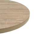 vidaXL Bistro stolík, MDF a oceľ, okrúhly, 60x75 cm, dubová farba