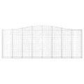 vidaXL Oblúkové gabionové koše 15 ks 400x30x140/160 cm pozink. železo