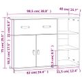 vidaXL Komoda biela 98,5x40x75 cm borovicový masív
