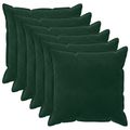 vidaXL Poťah na podložku 6 pcs HOUTEN Tmavozelená 65 x 65 cm Zamat