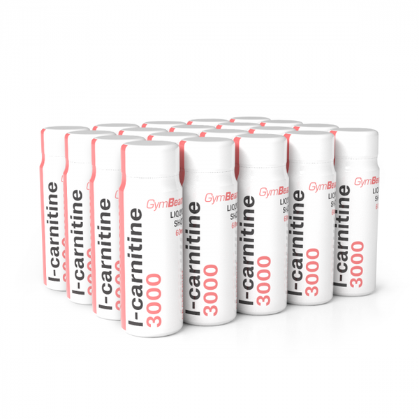 L-karnitín 3000 Liquid Shot - GymBeam, svieži grep, 20 x 60 ml