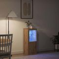 vidaXL LED komoda Remeselný dub 41 x 37 x 100 cm Kompozitné drevo