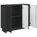 vidaXL Servírovacia skriňa Čierna 89 x 34,5 x 80 cm Kompozitné drevo