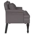 vidaXL Chesterfield lavica Sivá 120,5 x 65 x 75 cm Umelá koža