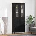 vidaXL Highboard 2 ks Čierny dub 69,5 x 34 x 180 cm Kompozitné drevo