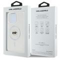 Puzdro Karl Lagerfeld pre iPhone 16 Pro 6,3" KLHMP16LHLSKIH biela Hard IML Metal Karl Head MagSafe