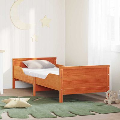 vidaXL Rám postele s predĺžiteľným matracom Hnedá 80 x 200 cm