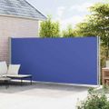 vidaXL Zaťahovacia bočná markíza na terasu 200x600 cm modrá