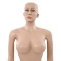 vidaXL Sexy dámska figurína so skleneným podstavcom, béžová 180 cm