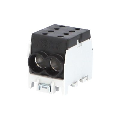 Svorkovnice rozbočovacia HLAK 70 1/2 M2, 250A, 1pól., AL/CU, IP20, čierna, na DIN /2080197
