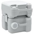 vidaXL Kempingové WC Šedý a biely 41,5 x 36,5 x 42 cm Polyetylén