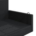 vidaXL Hojdacia lavica čierna 119x56x48 cm polyratan