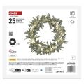 LED dekorácia - veniec z imela, 3x AA, teplá biela, časovač