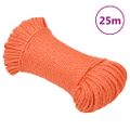 vidaXL Pracovné lano oranžové 8 mm 25 m polypropylén