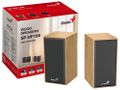 GENIUS repro SP-HF180 Nordic Pine/ 2.0/ 6W/ dřevěné/ barva světlé dřevo Reproduktory, 2.0, 6W, USB napájení, 3,5mm jack, drevené, svetlé drevo