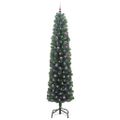 vidaXL Umelý vianočný stromček Zelená 240 cm PVC, oceľ a plast