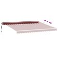 vidaXL Automaticky zaťahovacia markíza vínová 450x350 cm