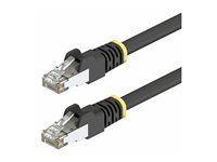 Startech - Patch kábel - RJ-45 (M) do RJ-45 (M) - 2 m - 7.2 mm - S/FTP - CAT 5/5e/6/6a - IEEE 802.3bt - vonkajší, vyhotovenie bez hrbolčekov, ochrana proti UV žiareniu - čierna