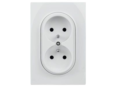 Dvojitá zásuvka ELECTROMALT OVA1029W OVAL