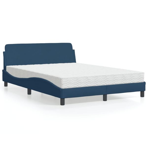 vidaXL Posteľ s matracom Dover modrá 140x190 cm látka