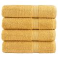 vidaXL Prémiové osušky SOLUND 4 ks zlaté 100x150 cm 600 g/m2