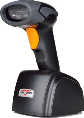 CCD čítačka Virtuos HW-311A, bezdrôtová, základňa, USB (klávesnica/RS-232 emulácia), čierna