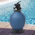 vidaXL Bazénová piesková filtrácia so 6-cestným ventilom, modrá 460 mm
