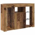 vidaXL Rohový LED TV kabinet 100x40x68cm Staré drevo Kompozitné drevo
