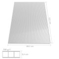 vidaXL Polykarbonátová doska 8 ks 4 mm 121x60 cm