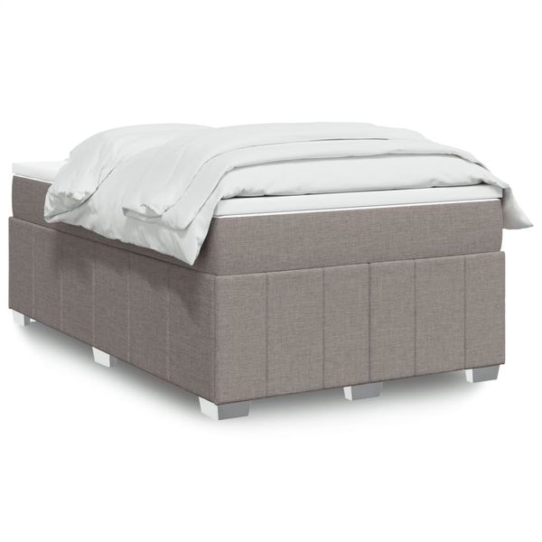 vidaXL Boxspring posteľ s matracom sivohnedá 120x190 cm látka