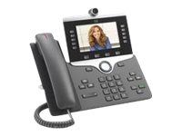 Cisco IP Phone 8865 - With Multiplatform Phone Firmware - IP video telefon - s digitální fotoaparát, rozhraní Bluetooth - IEEE 802.11a/b/g/n/ac (Wi-Fi) - SIP, SDP - 5 rádku - uhel - repasováno