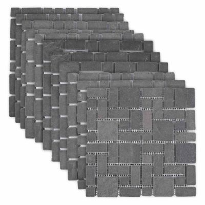 vidaXL Mozaikové dlaždice Sivá 30 x 30 cm Mramor