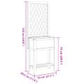 vidaXL Kvetináč s mriežkou a policou 55x29,5x152 cm akáciový masív